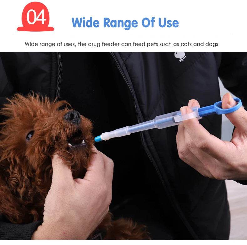 Fitzsi Essentials pet pill syringe gun for easy medication delivery to cats and dogs