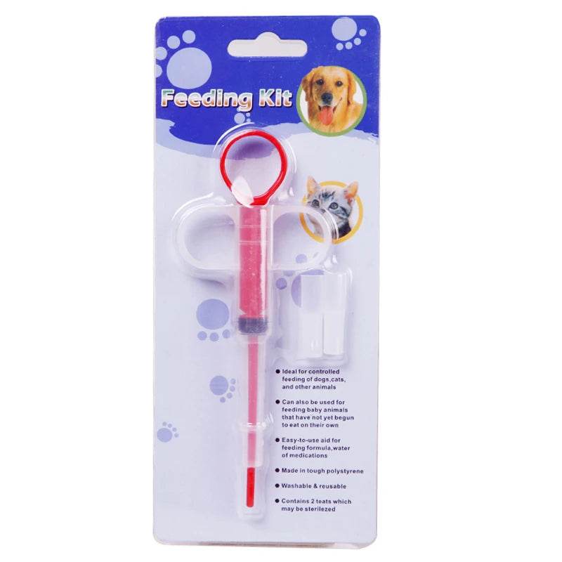 Fitzsi Essentials pet pill syringe gun kit for easy pet medication administration with soft materials