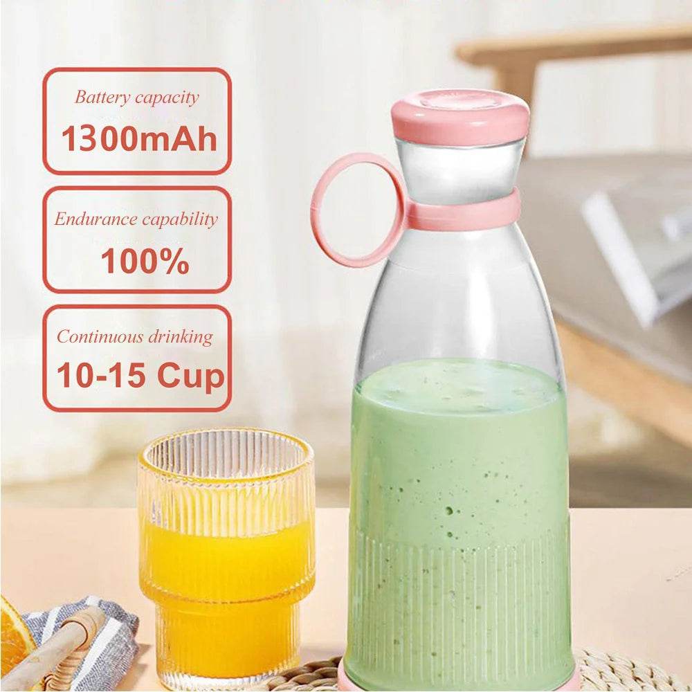 Fitzsi Essentials portable fruit juicer bottle with 1300mAh battery for smoothies and juices