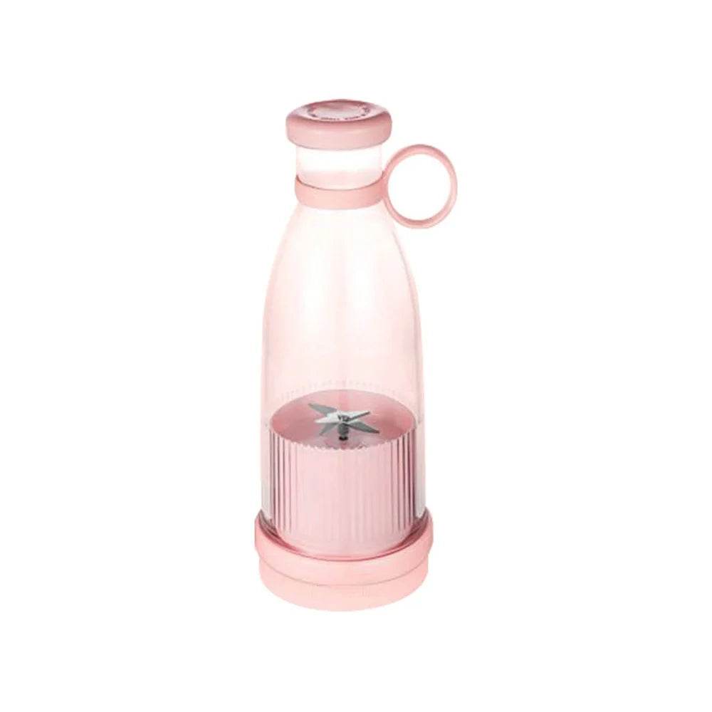 Fitzsi Essentials portable fruit juicer bottle in pink for on-the-go fresh juice making
