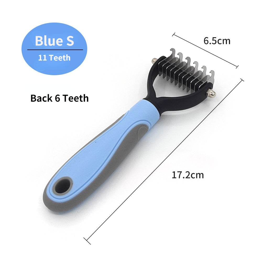 Fitzsi Essentials Professional Pet Deshedding Brush with Dual-Sided Design for Effective Grooming