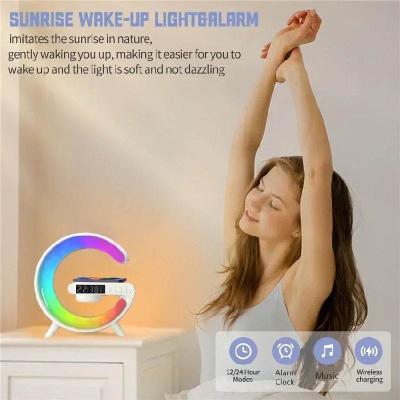 Fitzsi Essentials multifunctional RGB alarm clock with sunrise light feature for gentle wake-up experience