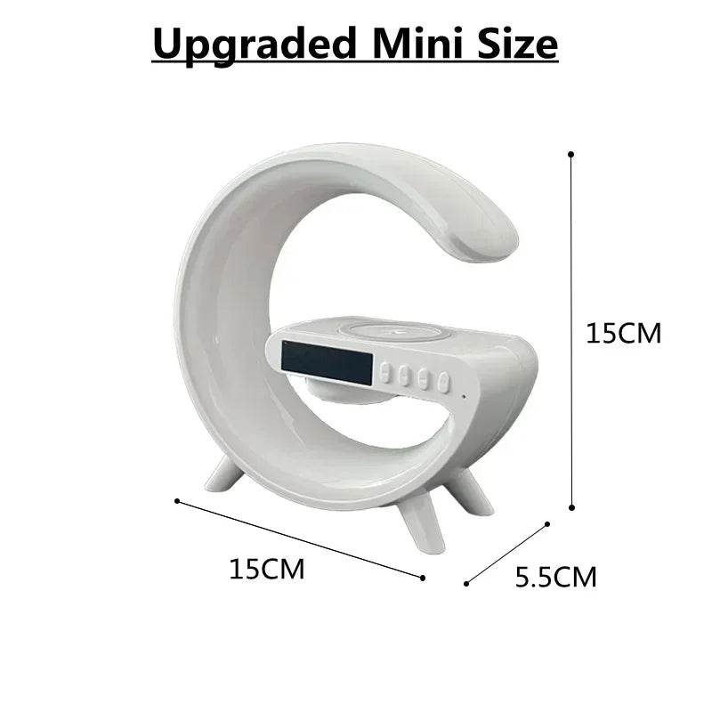 Stylish upgraded mini size multifunctional RGB alarm clock with modern design and clear display