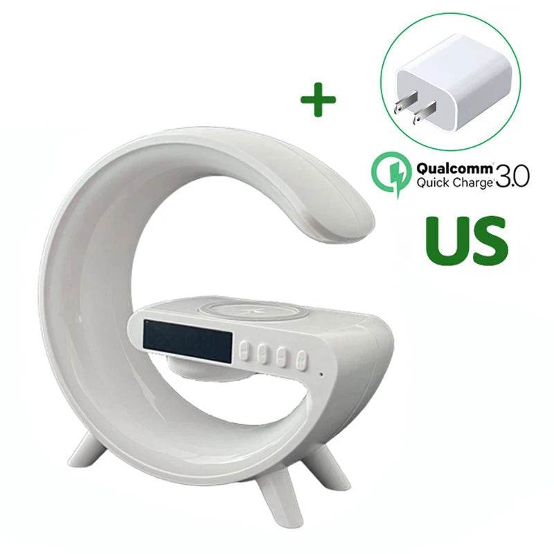Fitzsi Essentials multifunctional RGB alarm clock with sleek design and Quick Charge 3.0 adapter included