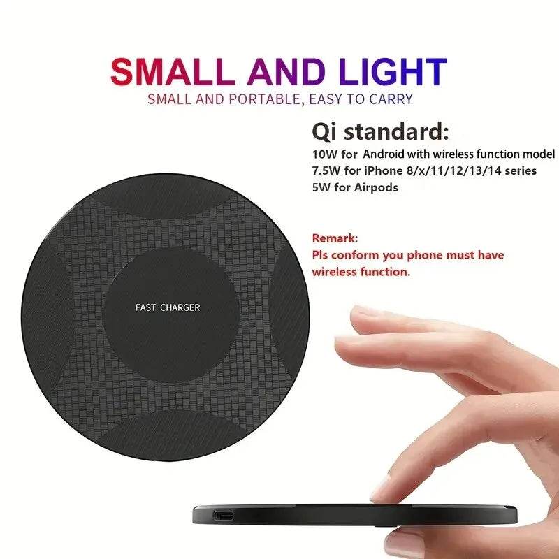 Fitzsi Essentials wireless charging pad for mobile, compact and lightweight design with fast charging capability