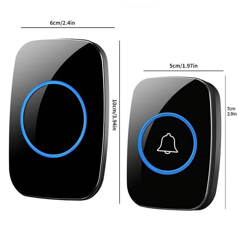 Fitzsi Essentials wireless doorbell EU plug in sleek black design with LED indicator