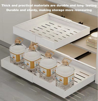Pull-Out Kitchen Cabinet Organiser – Metal Sliding Storage Drawer