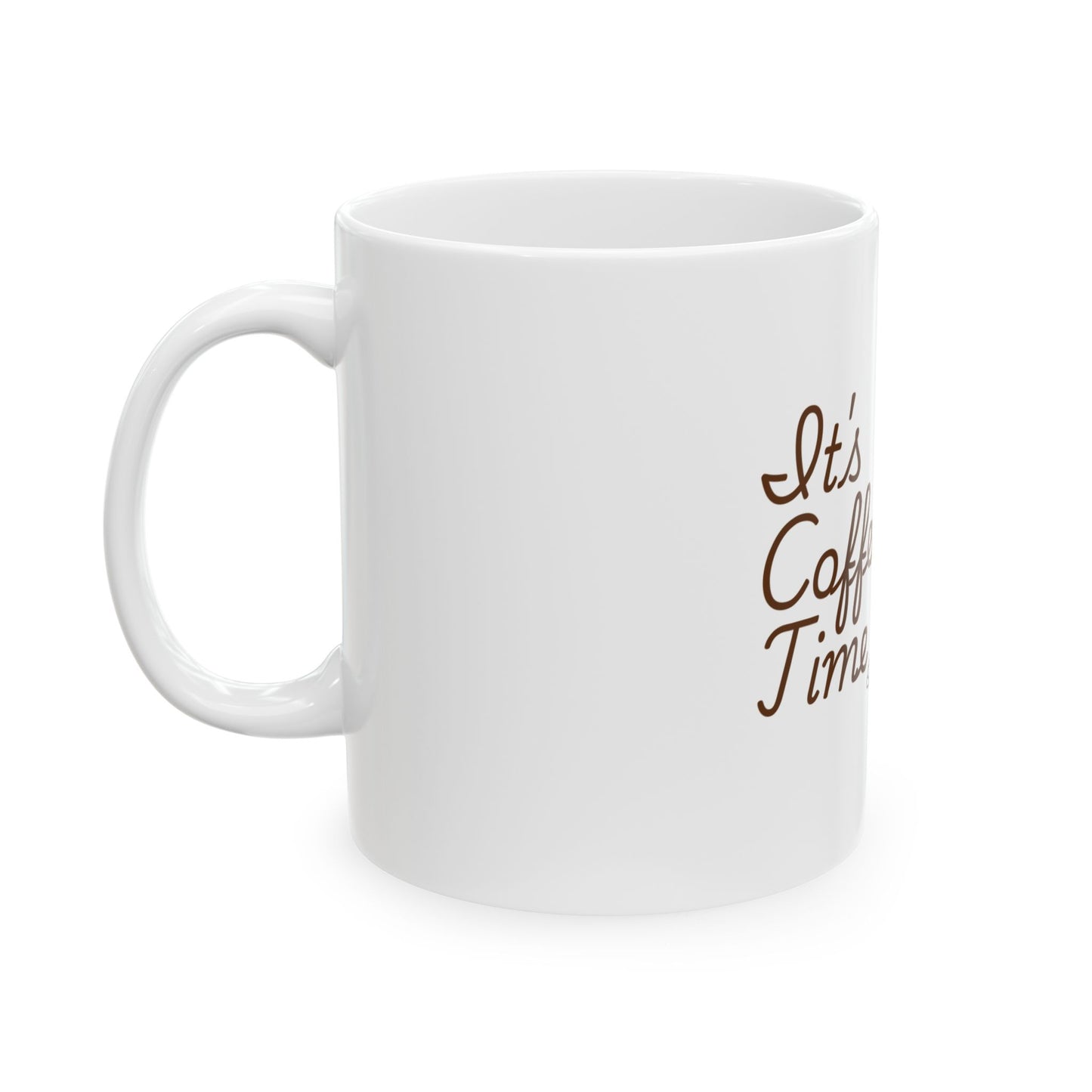 Elegant Coffee Time Ceramic Mug - Perfect for Coffee Lovers Gift for Birthdays
