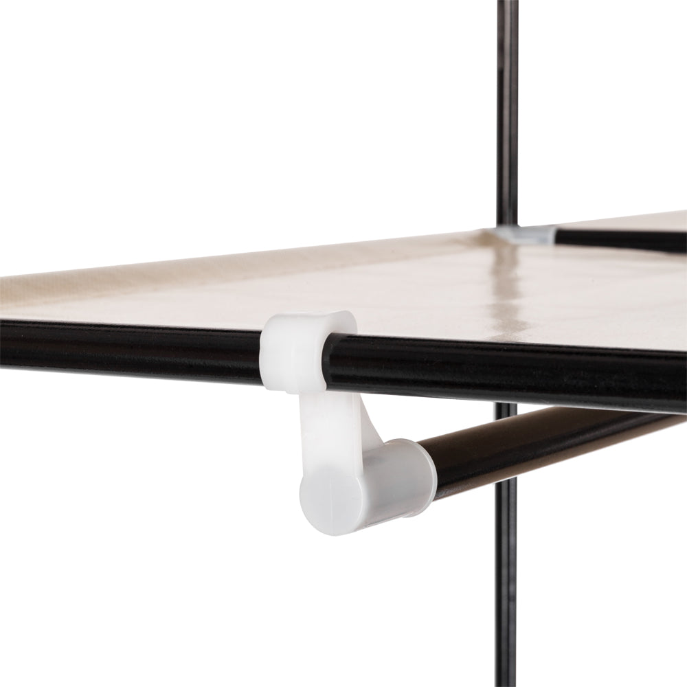 Portable Fabric Wardrobe with 2 Hanging Rails & 9 Shelves – Beige