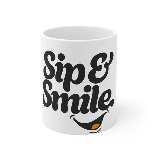 Funny Ceramic Coffee Mug - Sip & Smile Perfect for Home or Office