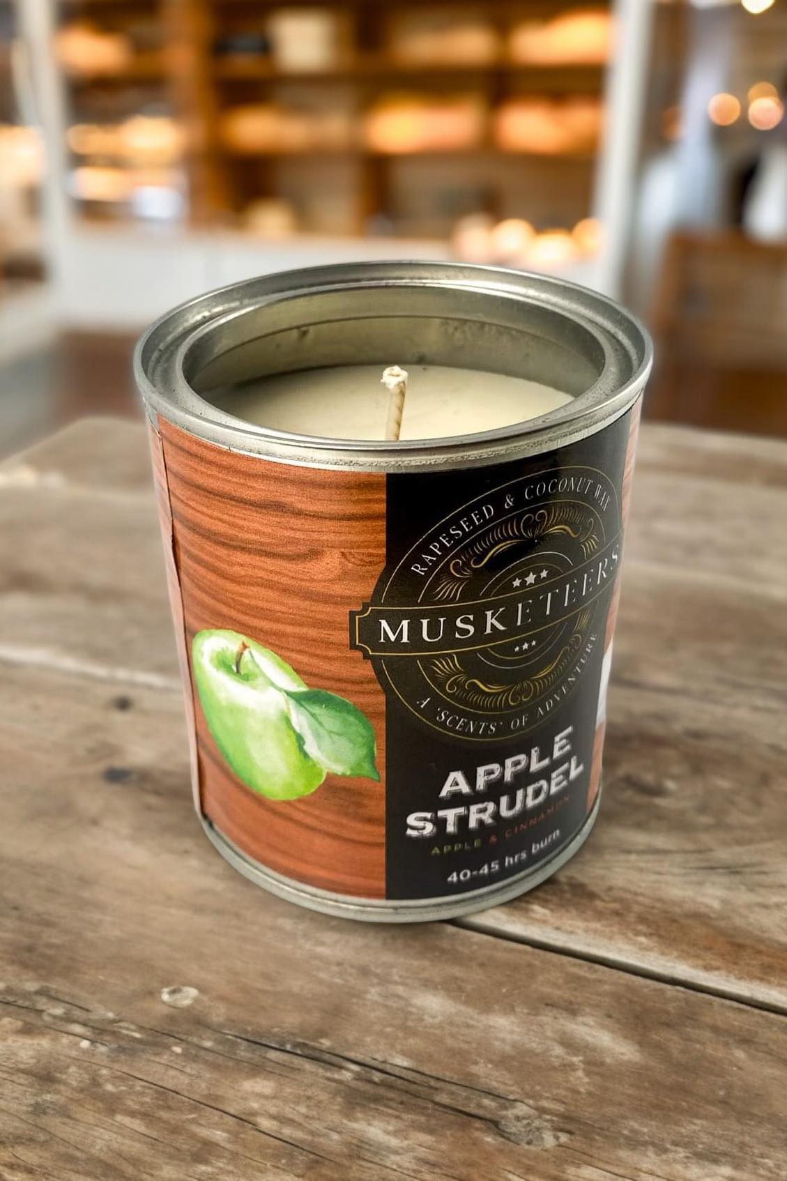 Apple Strudel Scented Candle – Rapeseed & Coconut Wax, 40 Hour Burn