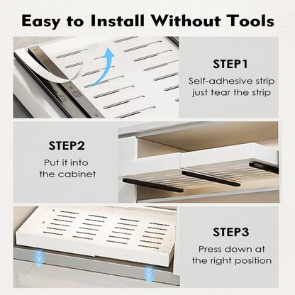 Pull-Out Kitchen Cabinet Organiser – Metal Sliding Storage Drawer