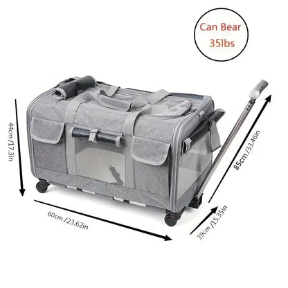 Extra Large Portable Pet Trolley Travel Carrier Bag
