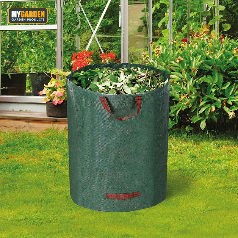 300L Heavy Duty Reusable Garden Waste Bag with Zipper & Handles