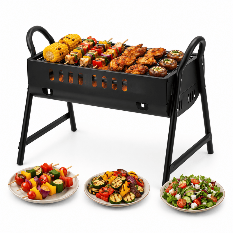 Portable Charcoal BBQ Grill – Outdoor Garden & Camping BBQ