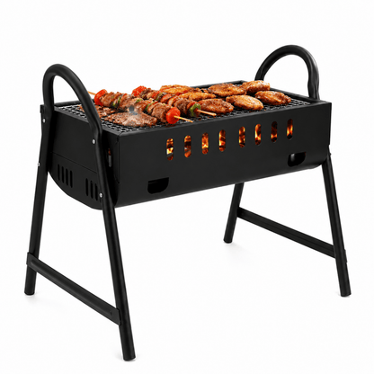Portable Charcoal BBQ Grill – Outdoor Garden & Camping BBQ