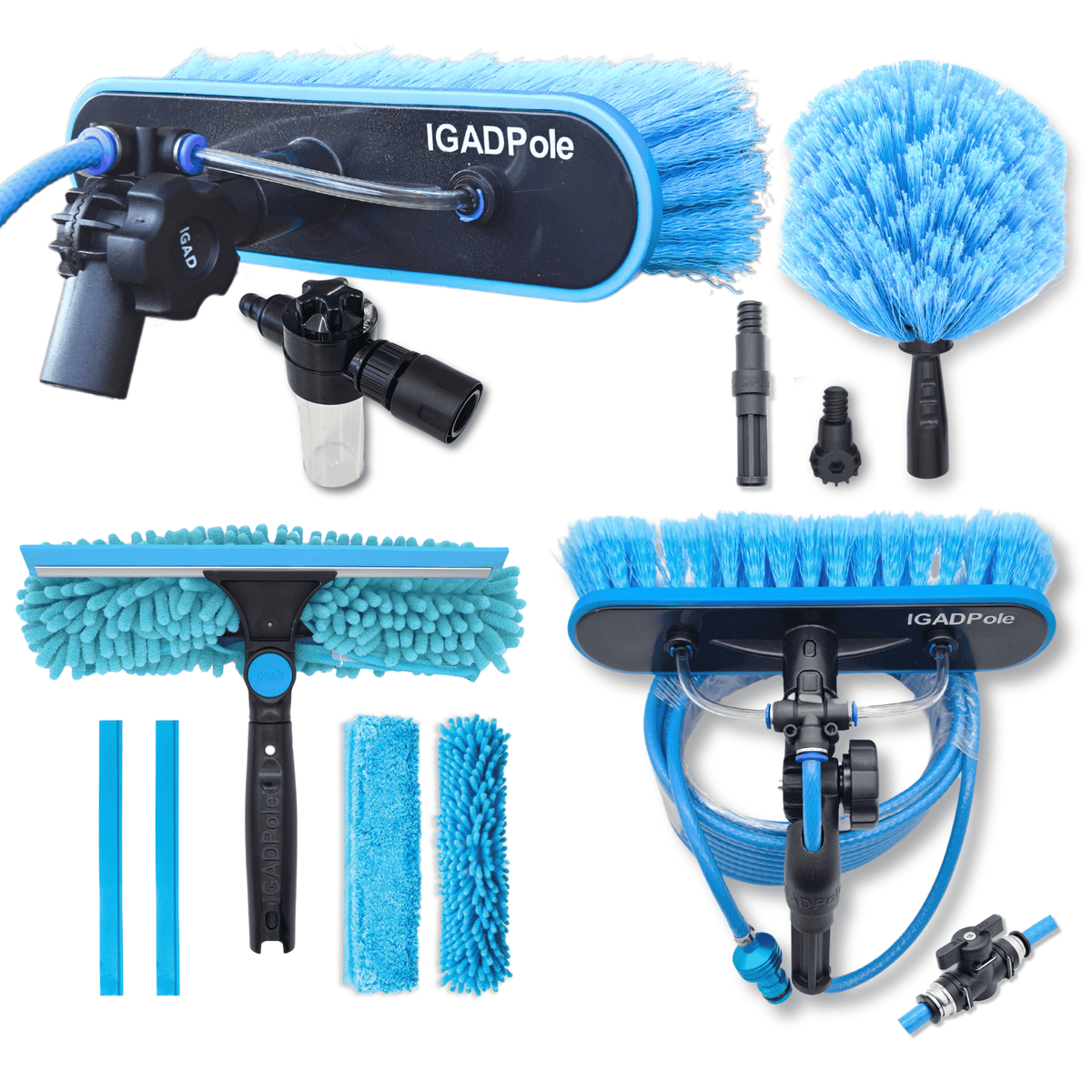IGADPole Window Cleaning Accessories Kit – Brush, Squeegee & Duster (No Pole)