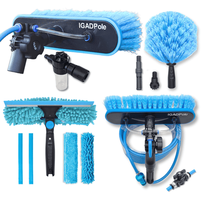 IGADPole Window Cleaning Accessories Kit – Brush, Squeegee & Duster (No Pole)