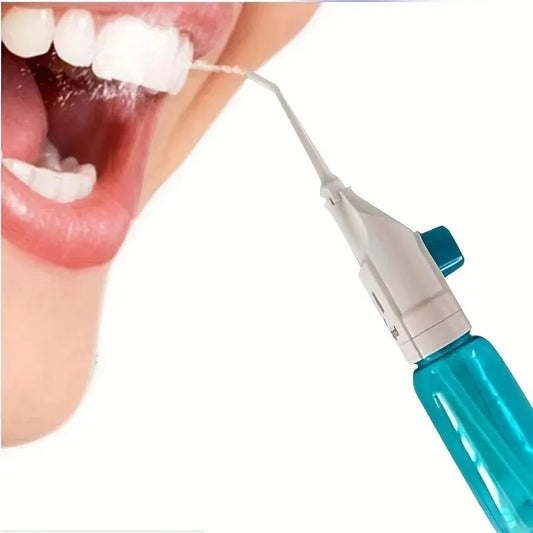 Portable High-Pressure Oral Irrigator – Manual Water Dental Floss Toothpick