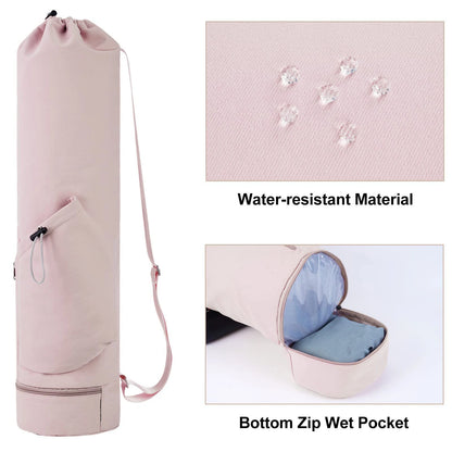 Sports Yoga Mat with Shoulder Strap and Multifunctional Storage Bag