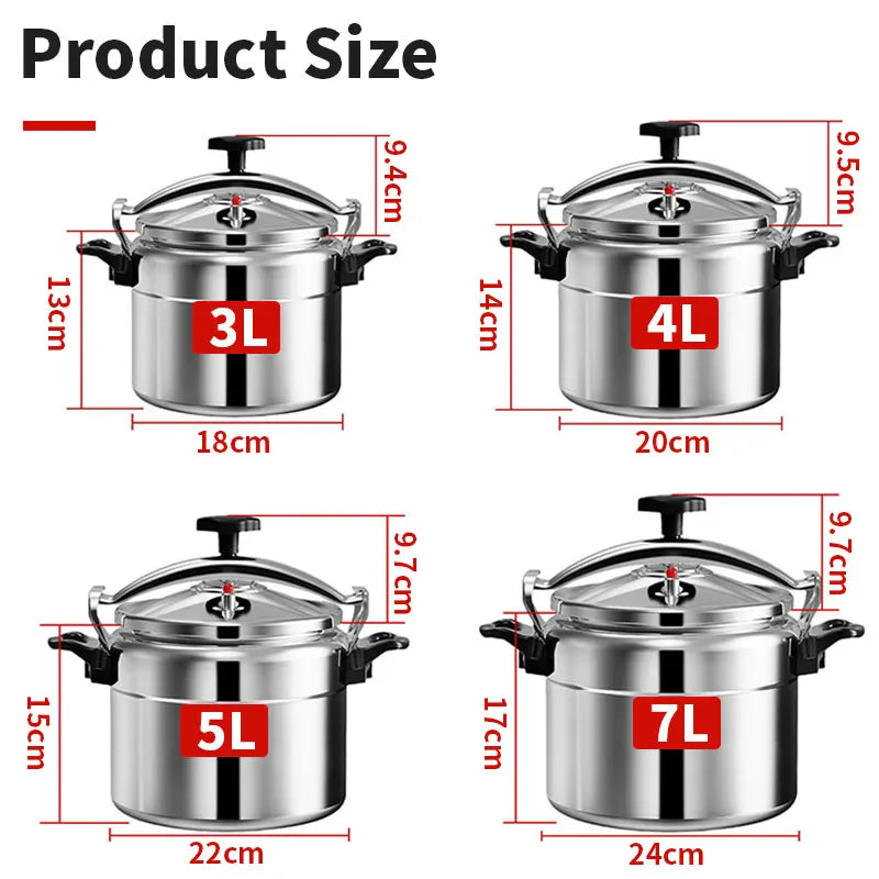 Aluminum Pressure Cooker Only for Gas with Easy Lock Lid