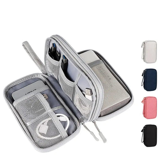 Data Cable Storage Bag Waterproof Portable Carry Case