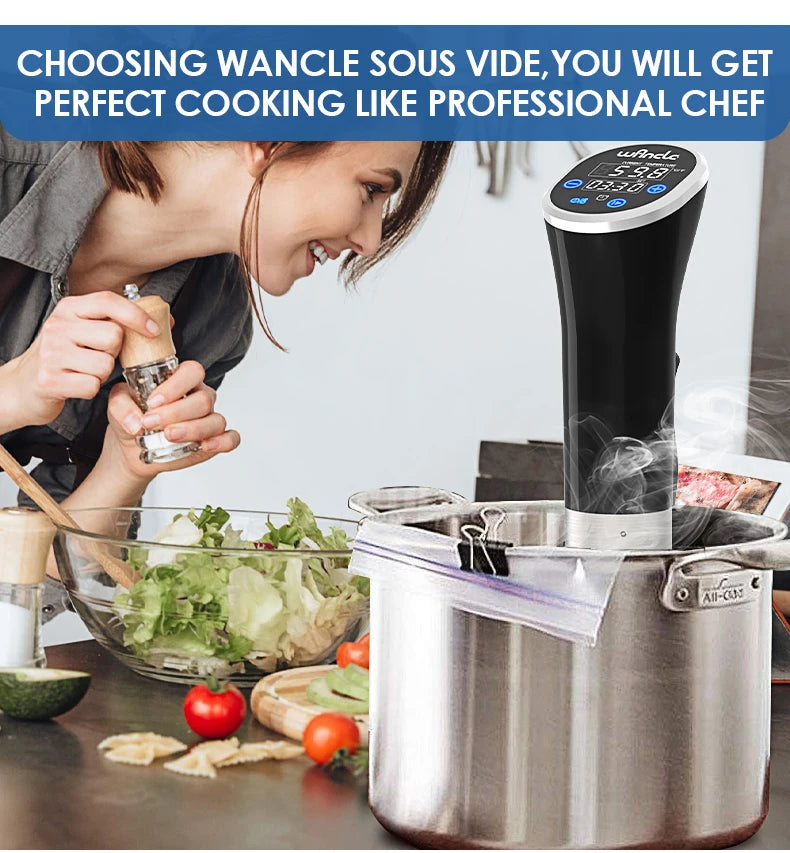 1100W IPX7 Waterproof Vacuum Cooker with Digital Display