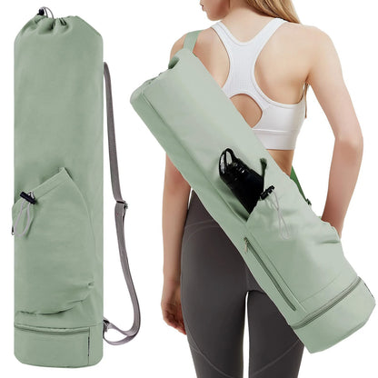 Sports Yoga Mat with Shoulder Strap and Multifunctional Storage Bag