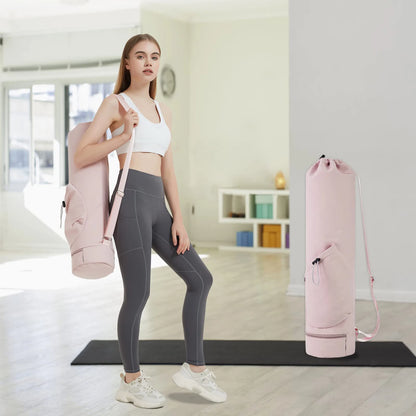 Sports Yoga Mat with Shoulder Strap and Multifunctional Storage Bag