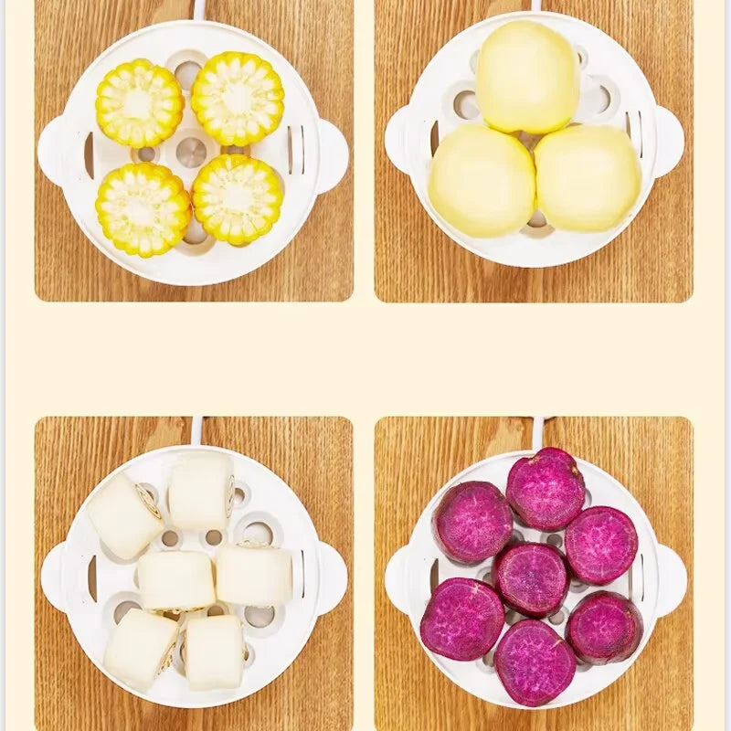 Single & Double Layer Multifunctional Egg Cooker – Electric Boiled Egg Steamer for Breakfast