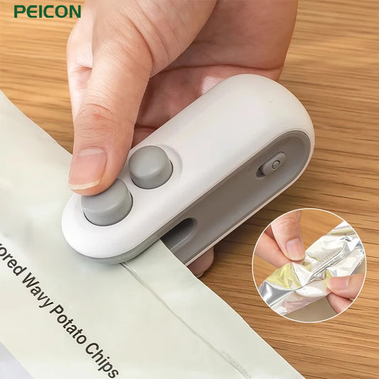 Mini Handheld Heat Bag Sealing Machine – Portable Plastic Food Package Sealer Clip