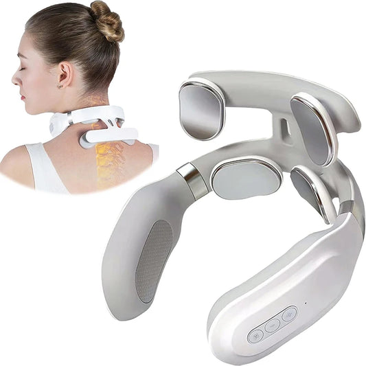 Neck Massage Machine with 4 Massage Heads – Heated Vibration