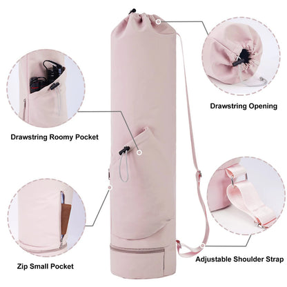 Sports Yoga Mat with Shoulder Strap and Multifunctional Storage Bag