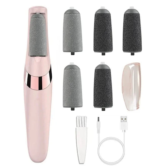 Electric Foot Grinder – Pink Electronic Callus Remover & Skin Smoother for Heels and Feet