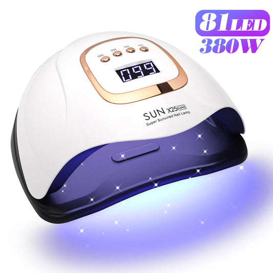 380W UV LED Nail Lamp – Powerful Nail Curing Dryer for Gel Polish
