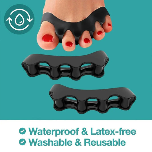 1 Pair Soft Silicone Toe Separator – Bunion & Hammer Toe Corrector for Foot Alignment and Pain Relief