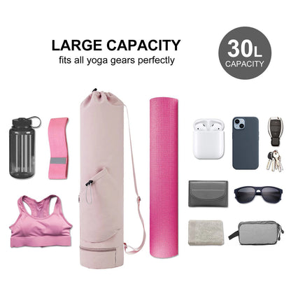 Sports Yoga Mat with Shoulder Strap and Multifunctional Storage Bag