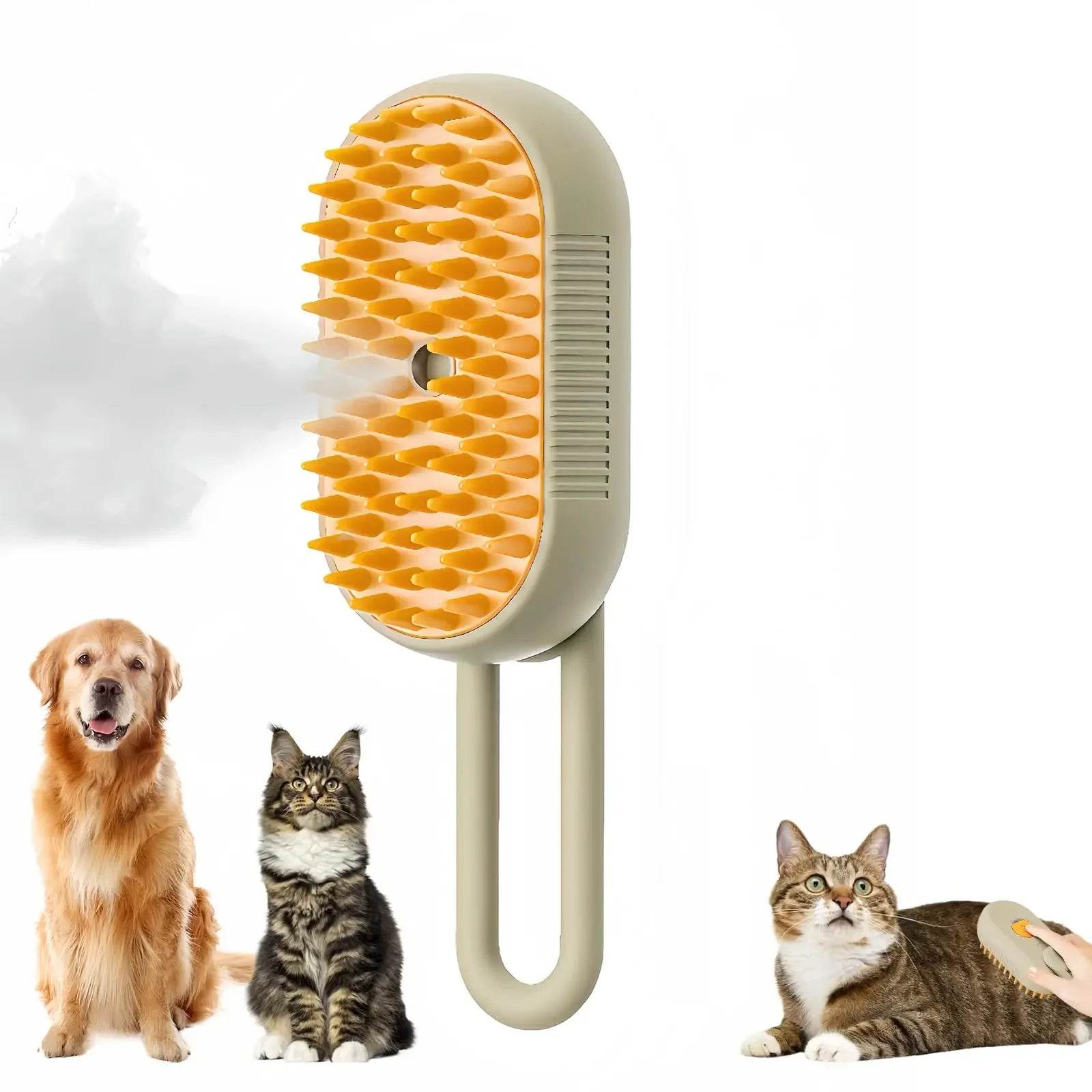 Pet Spray Massage Brush One Button Steam Spray Folding Hair Removal Brush Comb - Fitzsi Essentials