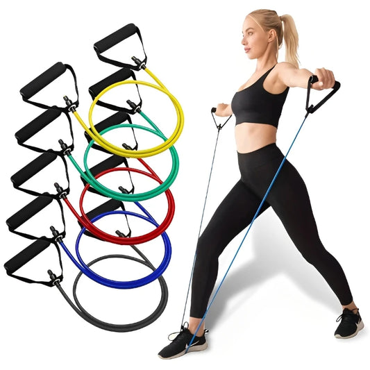 Resistance Bands with Handles – 5-Level Tube Band Set for Strength Training