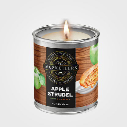 Apple Strudel Scented Candle – Rapeseed & Coconut Wax, 40 Hour Burn