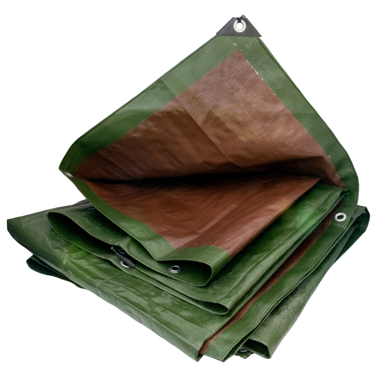 Heavy Duty L‑Grade Tarpaulin 6m x 10m (200 GSM) – Green/Brown