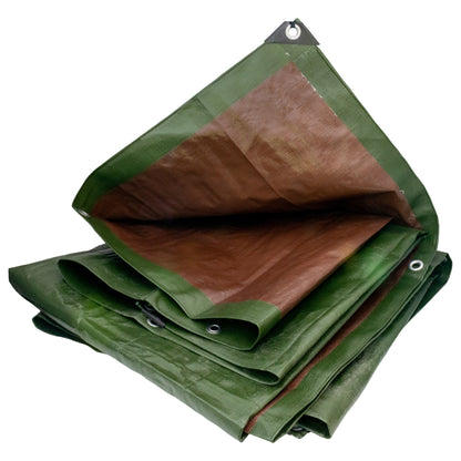 Heavy Duty L-Grade Tarpaulin 2m x 3m (200 GSM) – Green/Brown