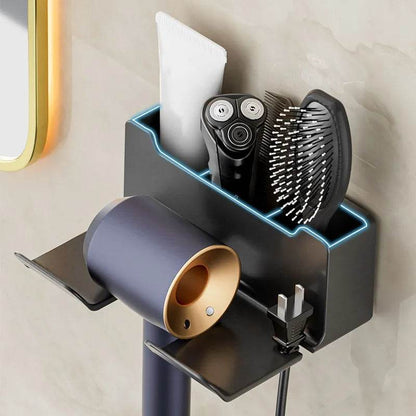 Fitzsi Essentials bathroom gadget organizer with compartments for hair tools, combs, and grooming essentials