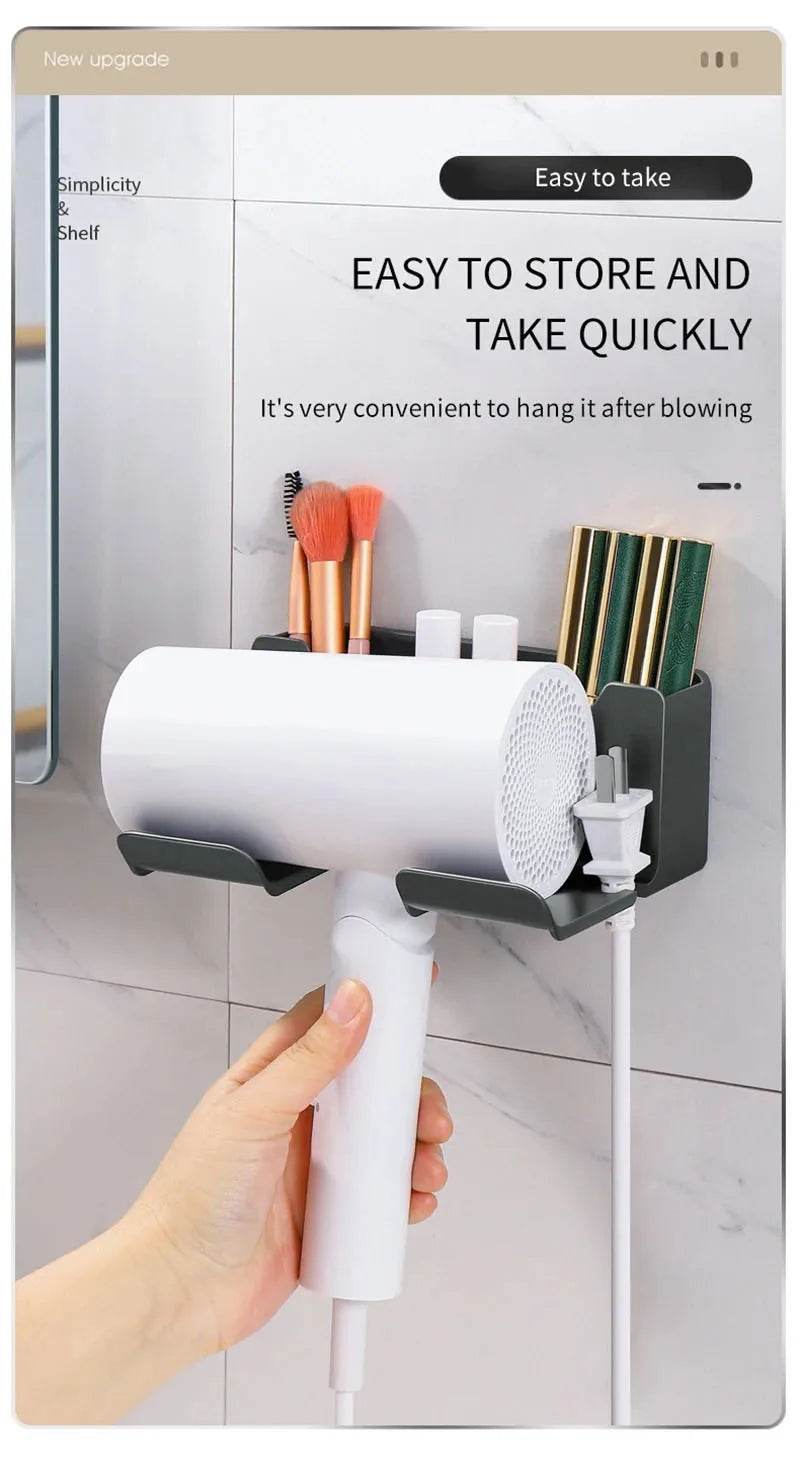Fitzsi Essentials bathroom gadget organizer for storing hairdryer and makeup brushes conveniently
