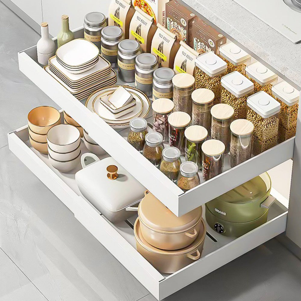 Pull-Out Kitchen Cabinet Organiser – Metal Sliding Storage Drawer