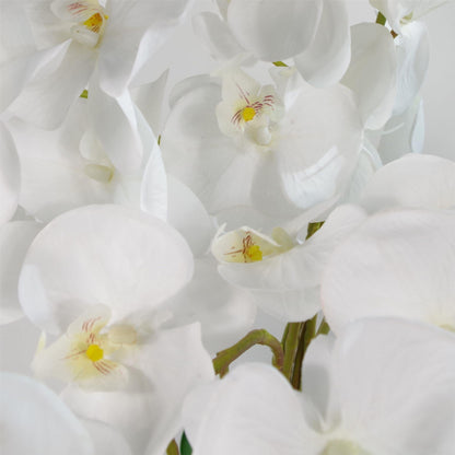 85cm Artificial White Orchid Plant – Deluxe Bush with Pot