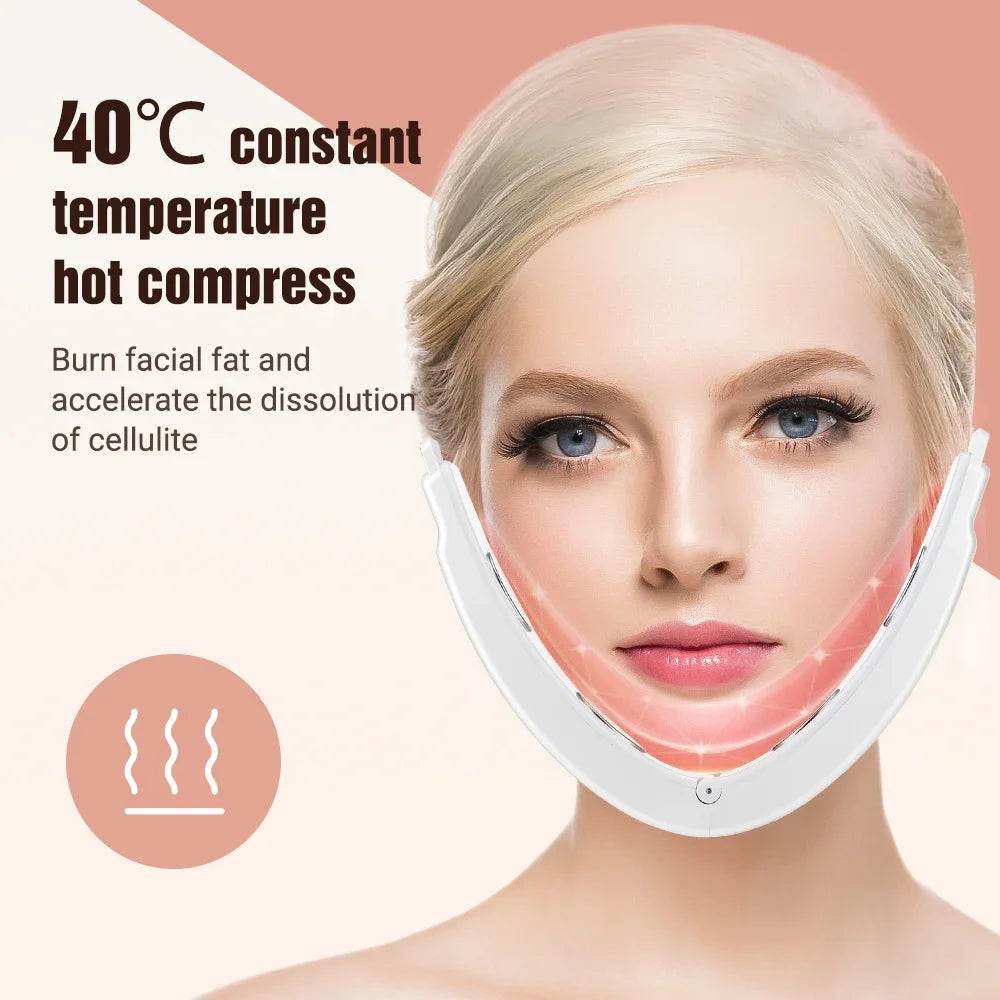 Fitzsi Essentials Electric Face Slimming Device with 40°C constant temperature hot compress for facial fat reduction