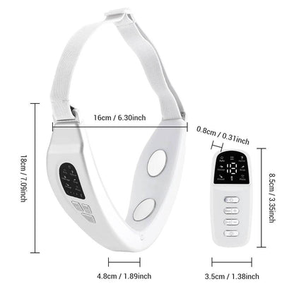 Fitzsi Essentials Electric Face Slimming Device with Adjustable Straps and Remote Control for Facial Contouring