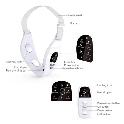 Fitzsi Essentials Electric Face Slimming Device with control buttons and adjustable elastic band