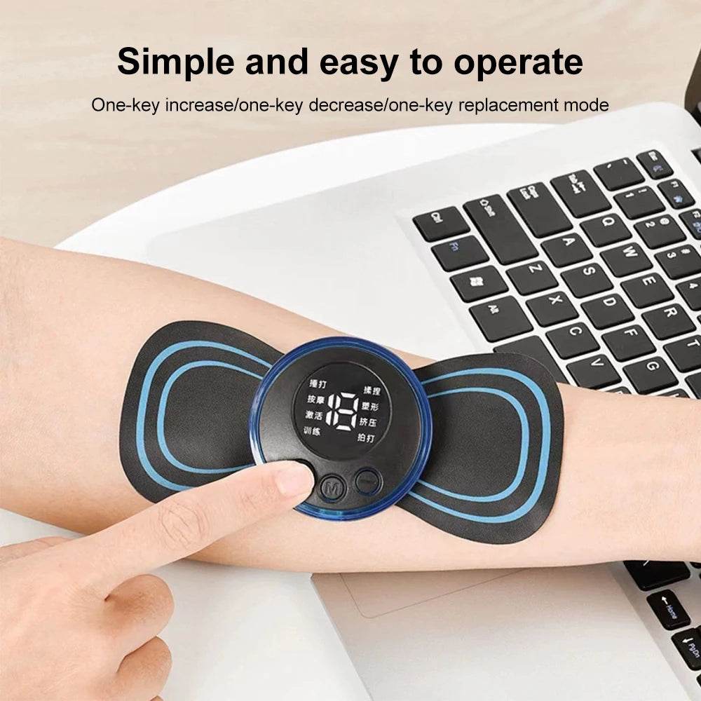 Fitzsi Essentials EMS neck massager patch for pain relief with simple one-key operation on a wrist